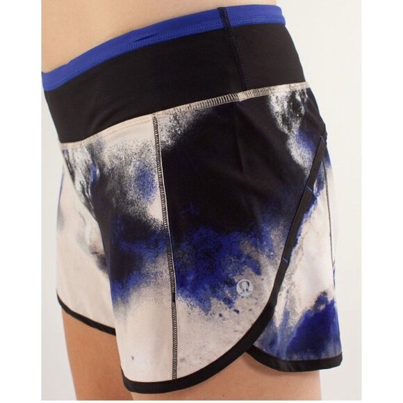 Lululemon Turbo Run Athletic Shorts Women 6 Colorful Yoga Gym Workout Running - Picture 10 of 10